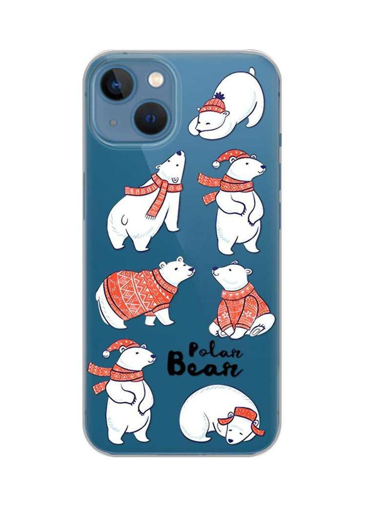 Прозорий чохол на Apple iPhone 13:: Ведмедики (принт 145) Creative (362969830)