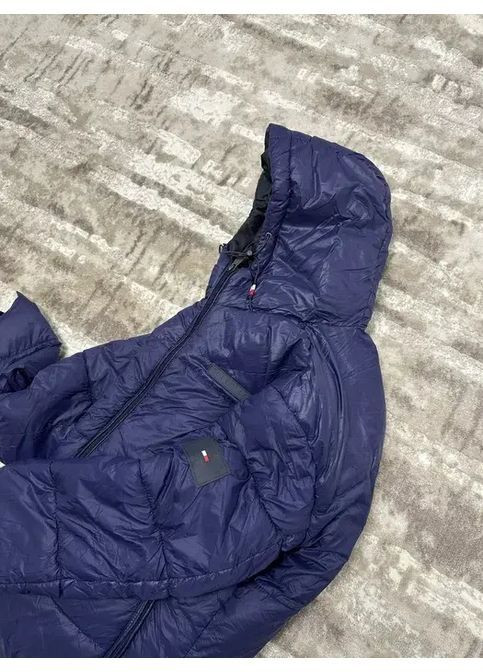 Темно-синяя зимняя зимняя куртка мужской пуховик теплый с капюшоном нейлоновый томе casual 1:1 No Brand