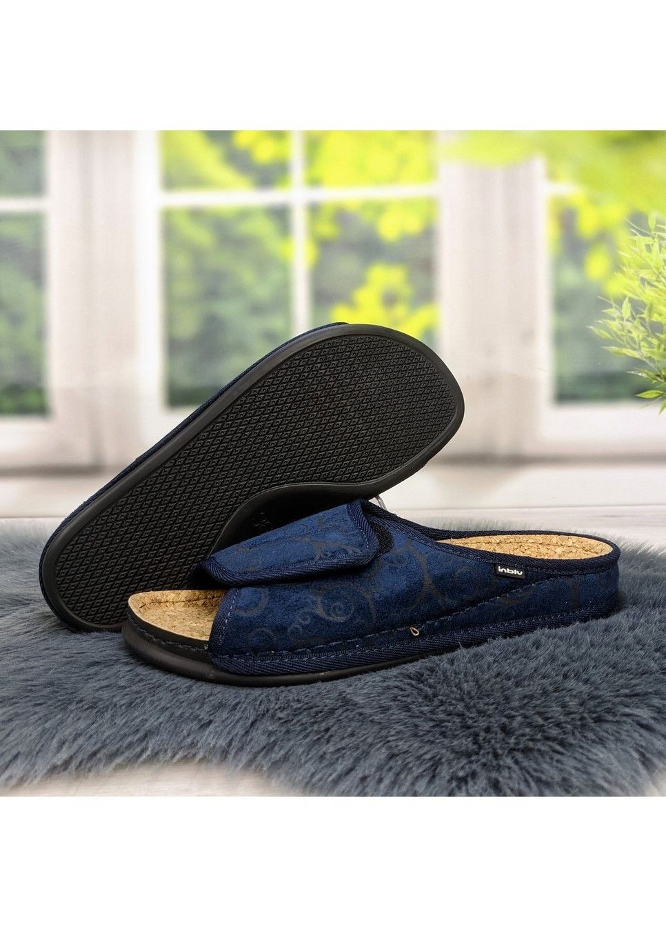 Тапочки жіночі на липучці з корковою устілкою Inblu (303397280)