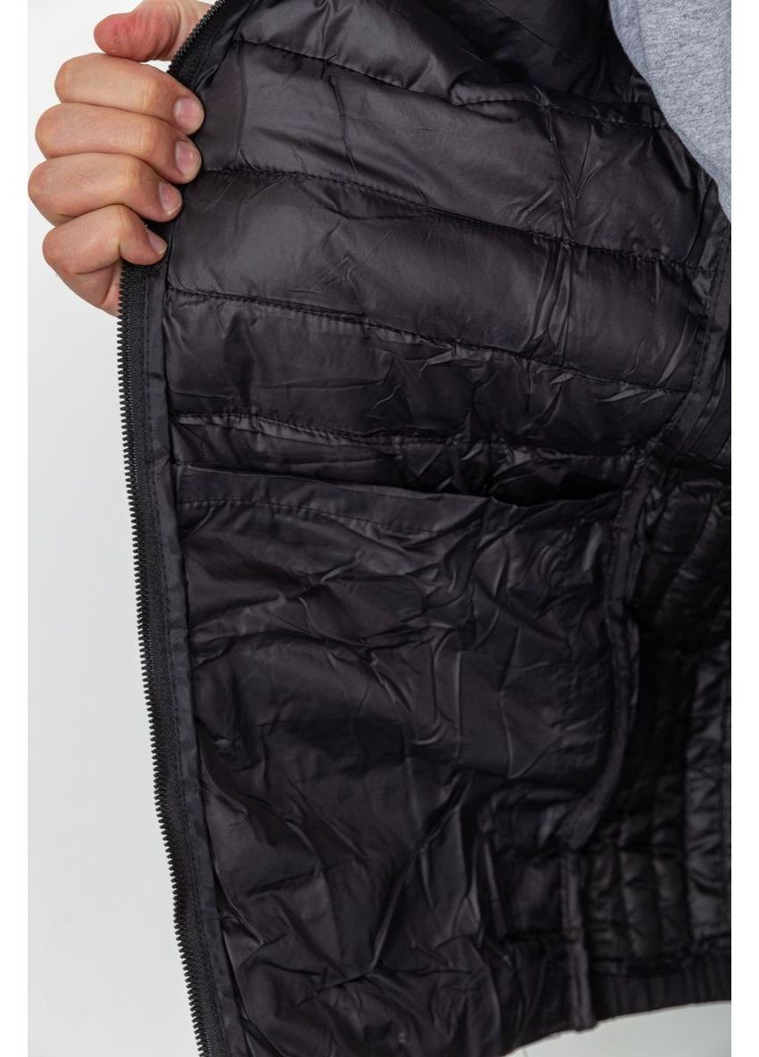 Чорна куртка чоловіча демісезонна з капюшоном,, 214r8891 No Brand