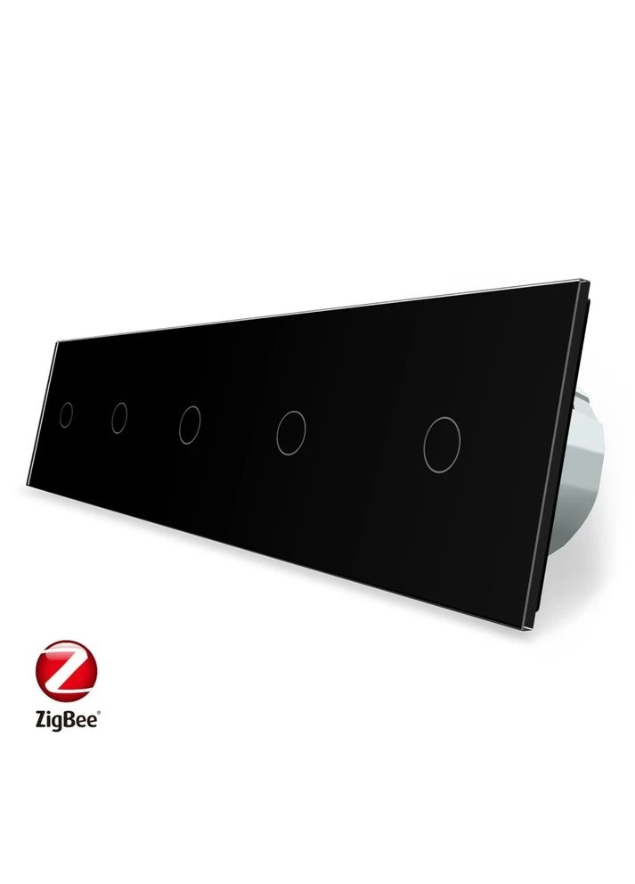 Розумний сенсорний ZigBee вимикач 5 сенсорів (1-1-1-1-1) скло (VL-C705Z-12) Livolo (375457549)