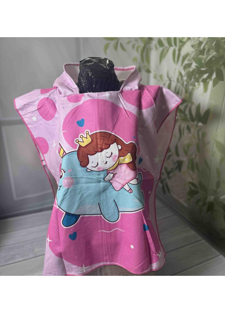 Дитяче пляжне пончо Принцеса Colorful Home комбінований