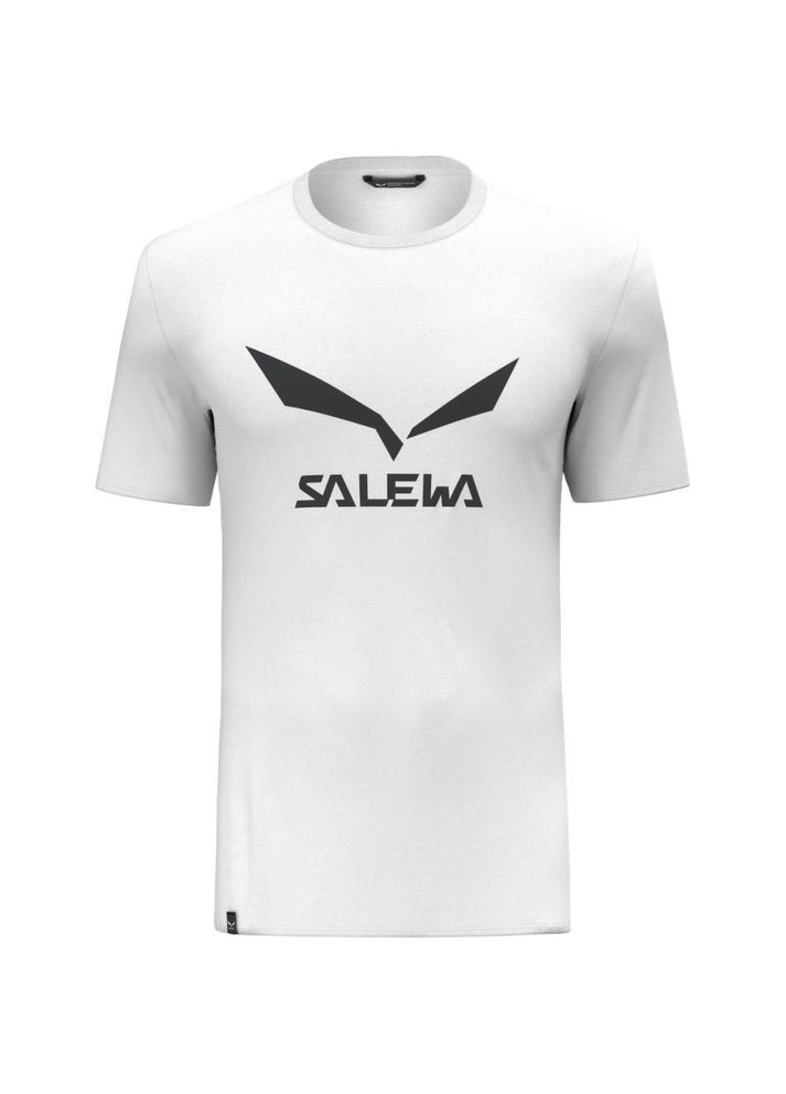 Белая футболка solidlogo dri-release Salewa