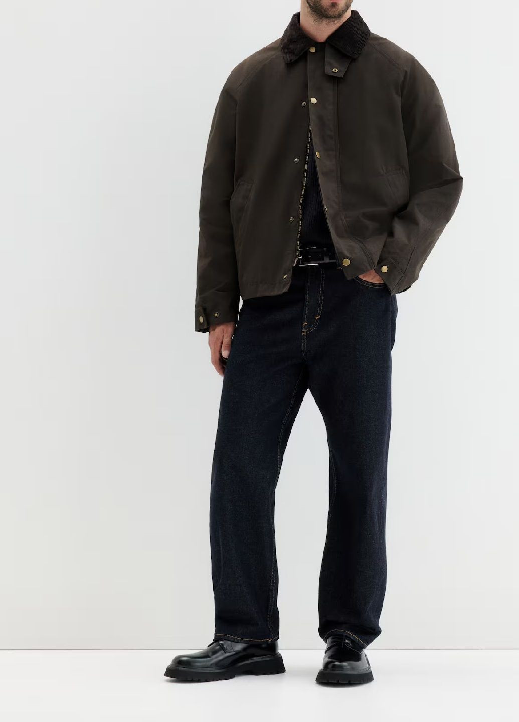 Темно-зелена демісезонна куртка H&M