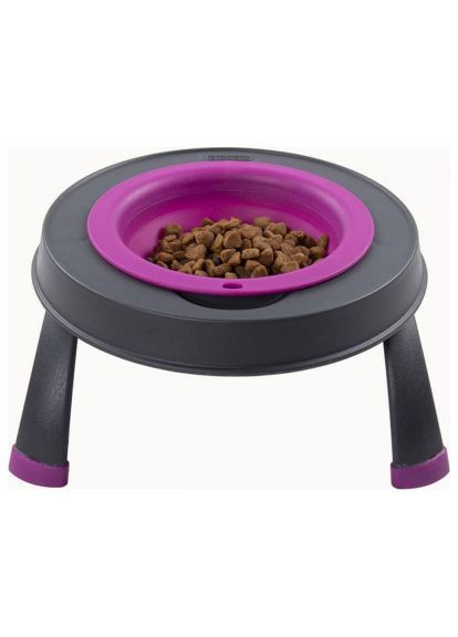 Посуда для собак Миска одинарная на сложной подставке-большая 960 мл пурпурная (0084297309107) Dexas Миска одинарна на складній підставці-велика 960 мл (366694128)