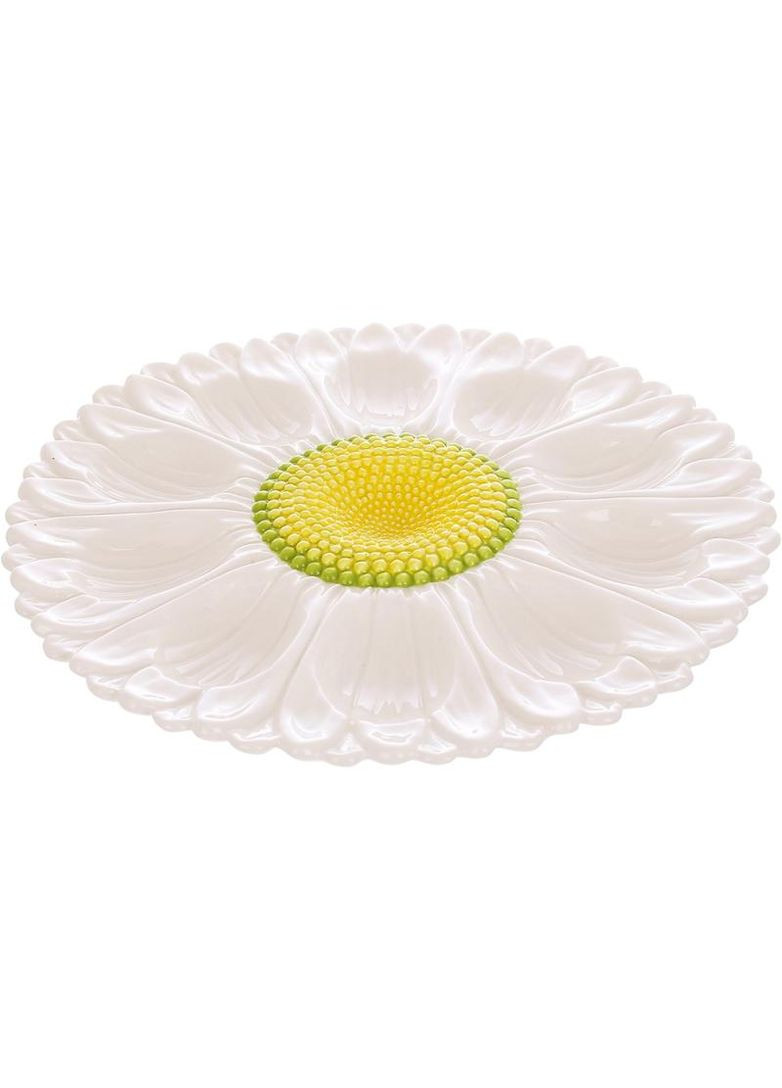 Блюдо-подставка керамическая для 10 яиц "Ромашка" 26.5см, круглая Bona (372294323)