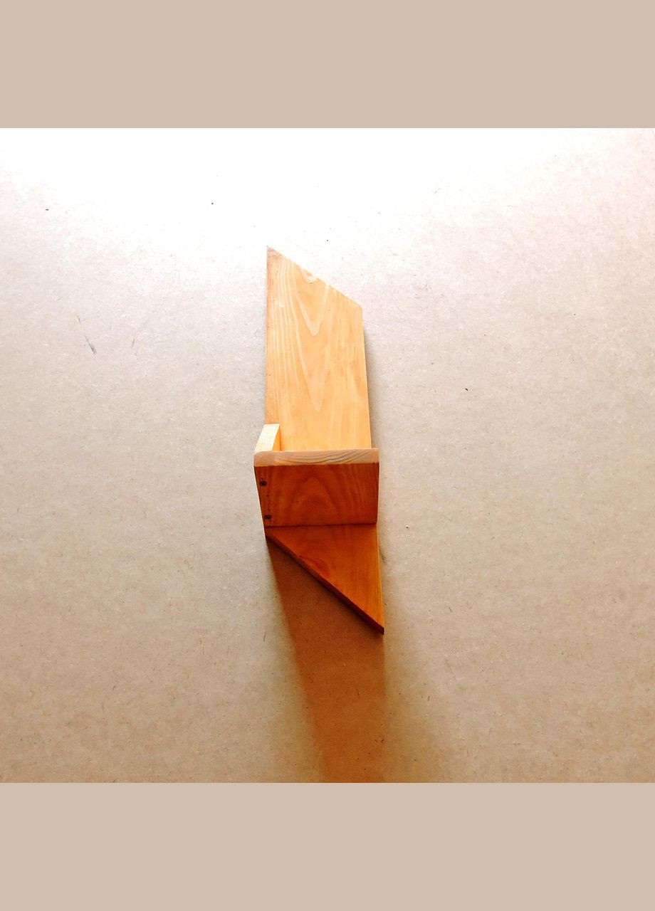 Настенная полка из дерева Эмпайр правая карри (НСП-100103) No Brand (328081124)