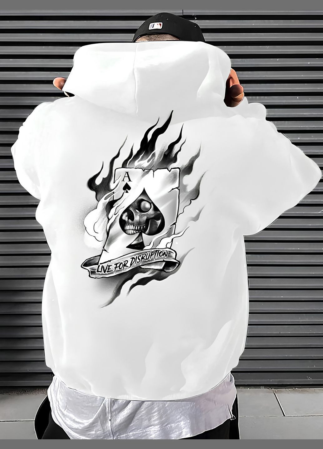 Худі з ДТФ оверсайз унісекс не утеплене стильне No Brand (370959253)