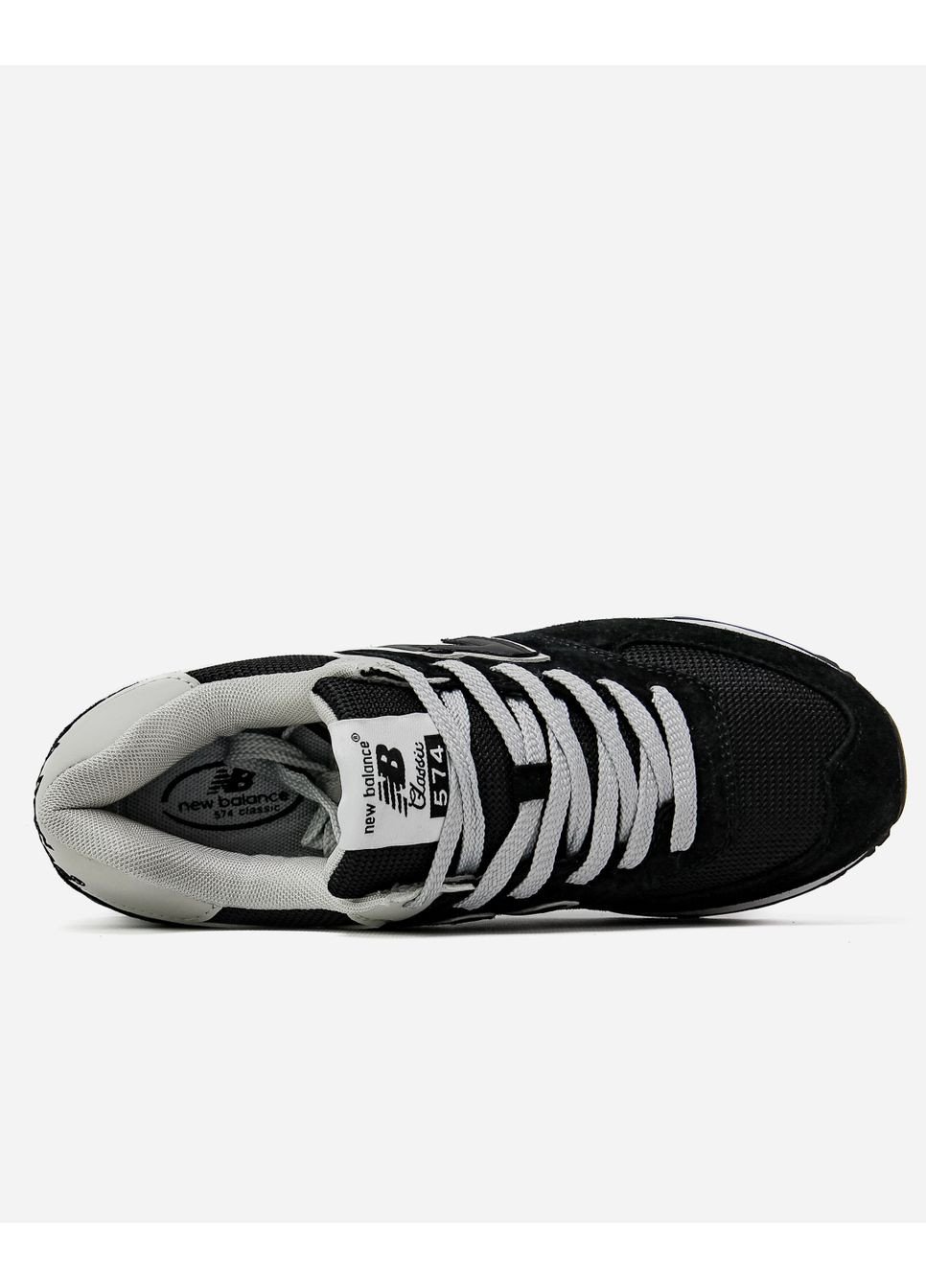КРОССОВКИ ЖЕНСКИЕ NEW BALANCE 574 BLACK WHITE V4 НЬЮ БЕЛАНС 574 No Brand чёрные демисезоны (369389086)