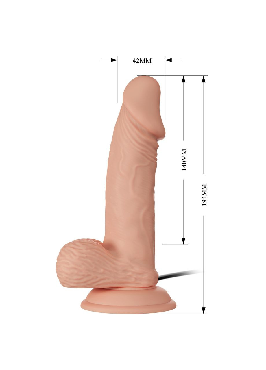 Вібратор - Beautiful Encounter Zebulon Vibrator Flesh - Реалістичні вібратори LyBaile (335399766)