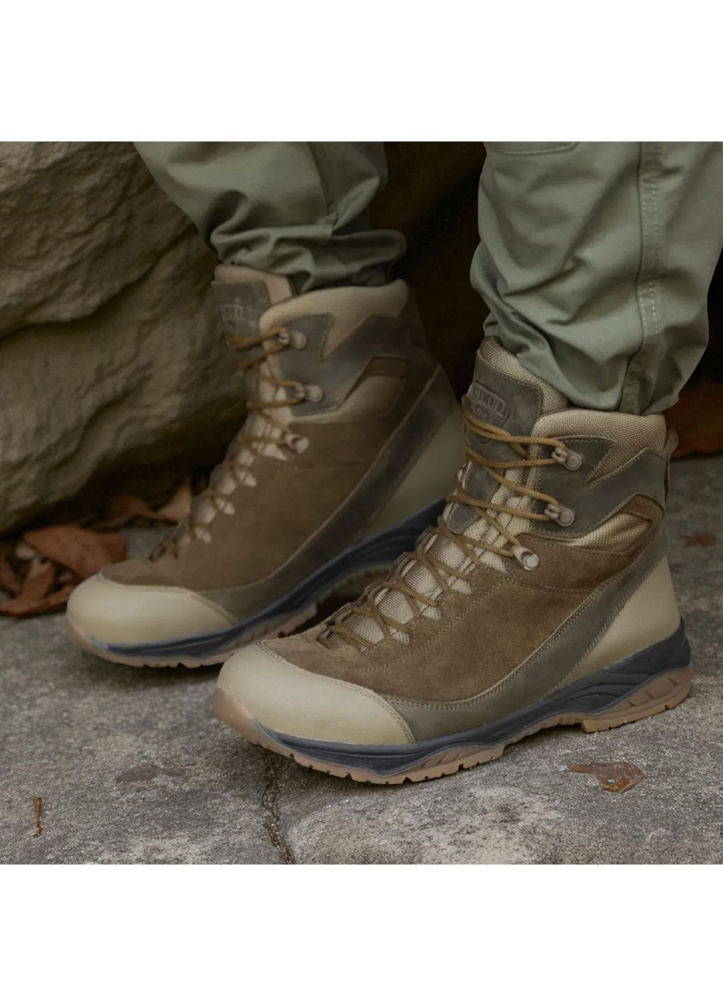 Военные Мужские Зимние Берцы из Кожи. 40-46р Койот. Гидрофобная кожа! STZM-1042 46 No Brand (349513047)