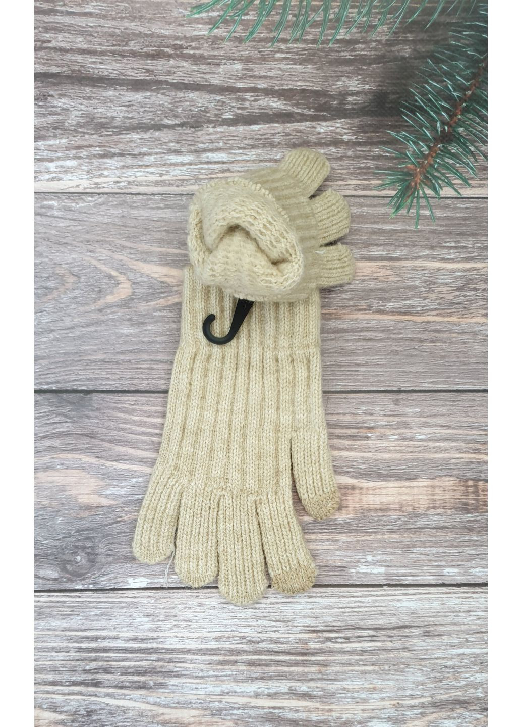 Дитячі одинарні в’язані рукавиці для дівчаток No Brand (355796742)