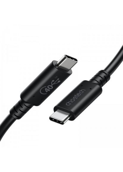 Дата кабель USB4 TypeC to Type-C 0.8m 40Gbps PD 100W 8K60Hz (XCC-1028-BK) CHOETECH usb4 type-c to type-c 0.8m 40gbps pd 100w 8k60hz (287338620)
