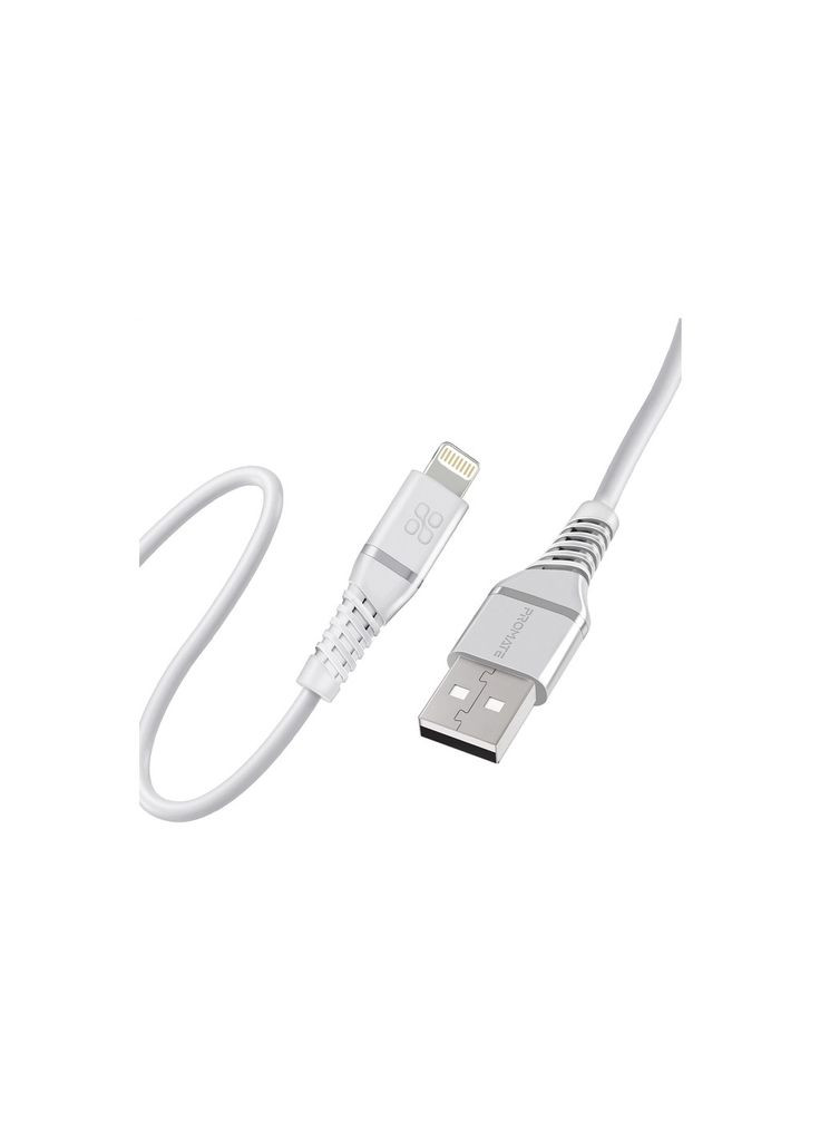 Дата кабель USB 2.0 AM to Lightning 1.2m 2.4A MFi PowerLine-Ai120 white (m469521) Promate USB 2.0 AM to Lightning 1.2m 2.4A MFi PowerLine-Ai (367070821)