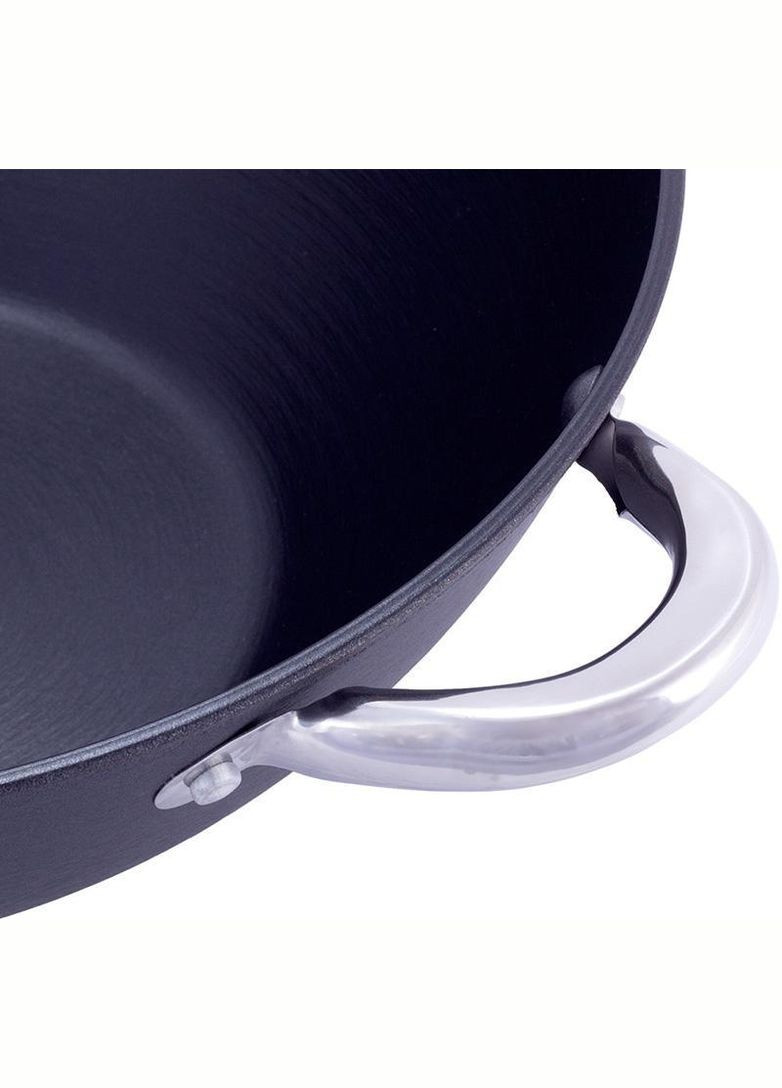 Казан чавунний "Wok" 4.5л, з антипригарним покриттям і аромо-кришкою Kamille (329895826)