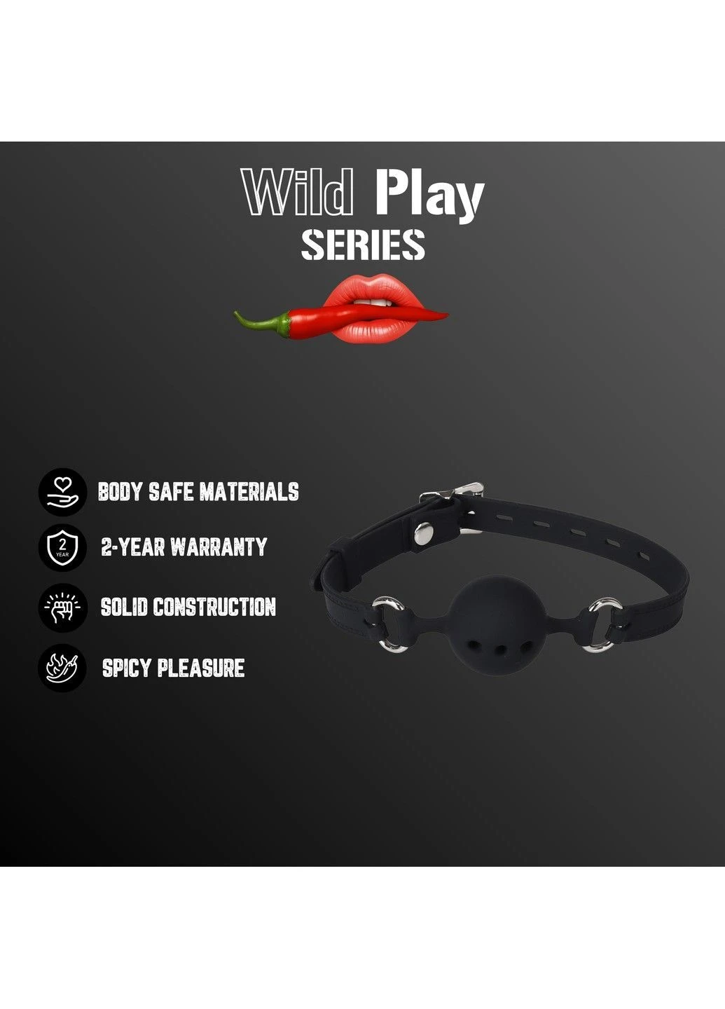 Кляп Wild Play Mouth Gag with Silicone Ball C14 Erospace (396644356)