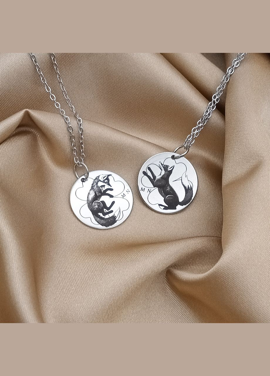 Кулон круглый из нержавеющей стали с гравировкой. Гравировка отпечатков пальцев на круглом кулоне арт.58001 No Brand (308981526)