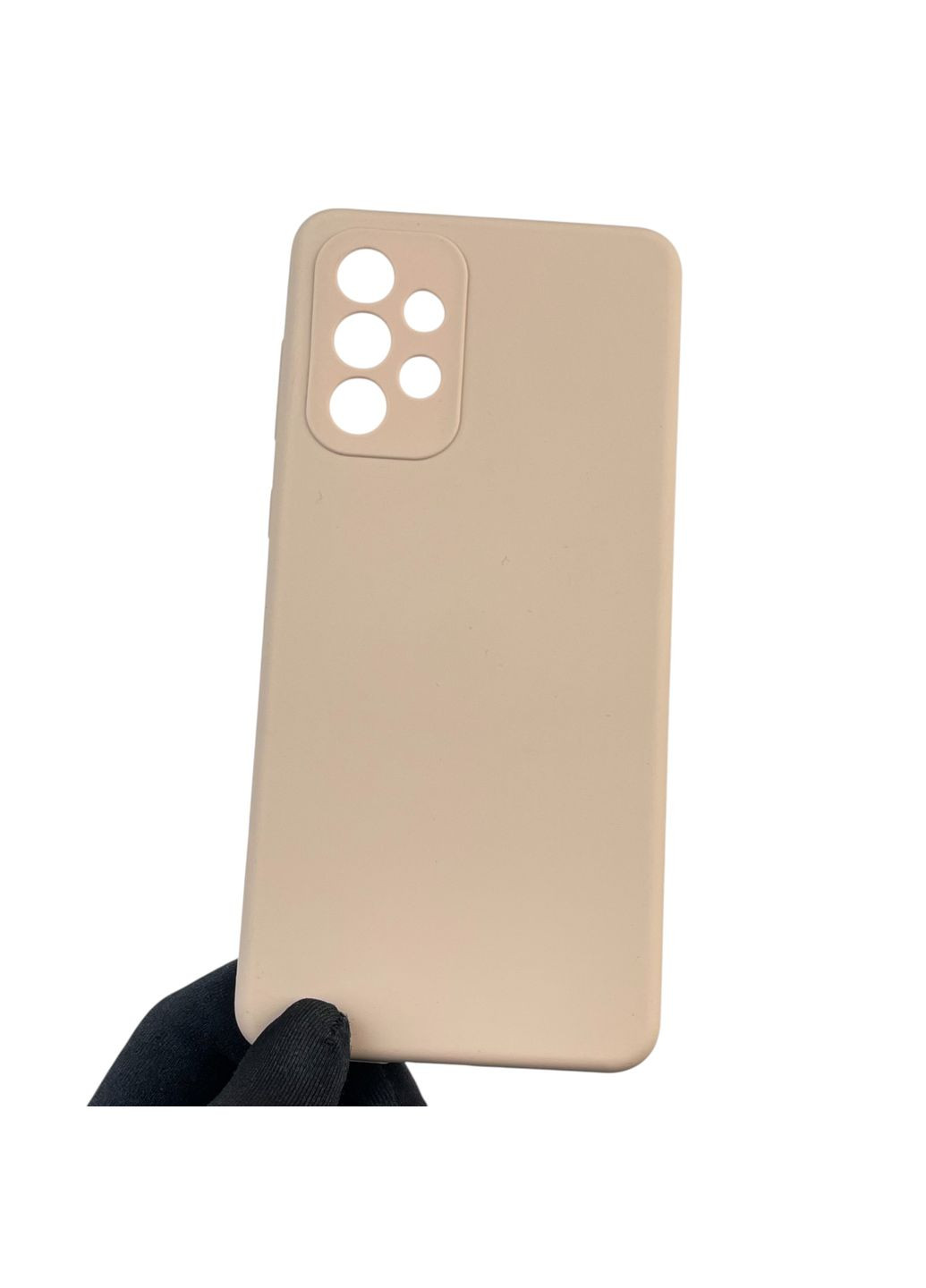 Чехол для Galaxy A73 5G (SM-A736B) силиконовый с микрофиброй нескользящий на самсунг а73 5г пудровый Samsung (366389684)