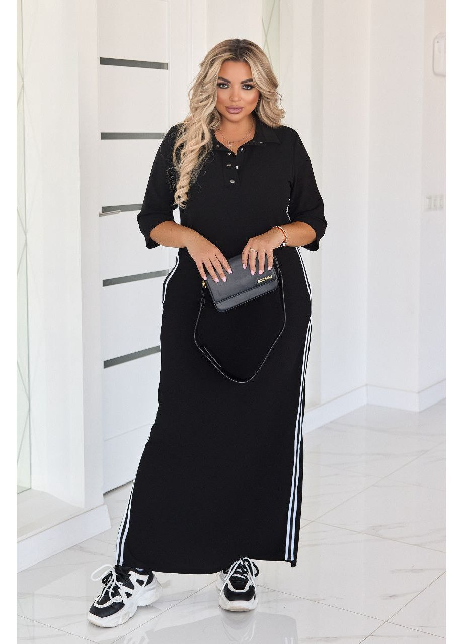 Чорна жіноча сукня-поло Osoblyva