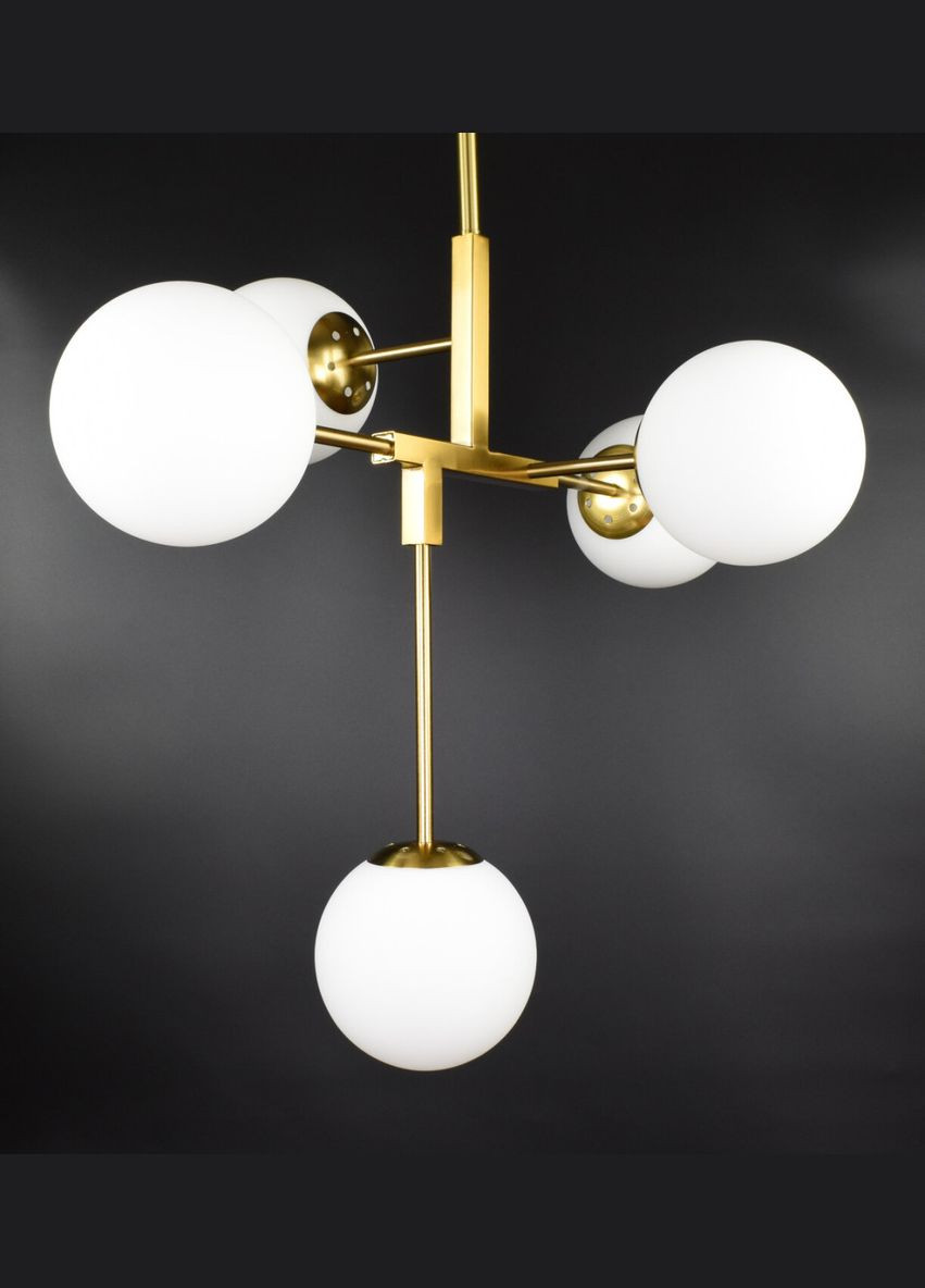 Люстра стельова на 5 лампочок 26614 Латунь 55-105х52х69 см. Sunnysky (364496449)