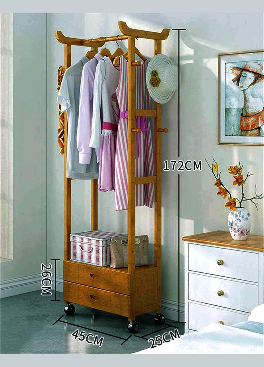 Стійка вішалка для одягу з дерева Албена 45 мускат (СВГ-451907) No Brand (328078540)