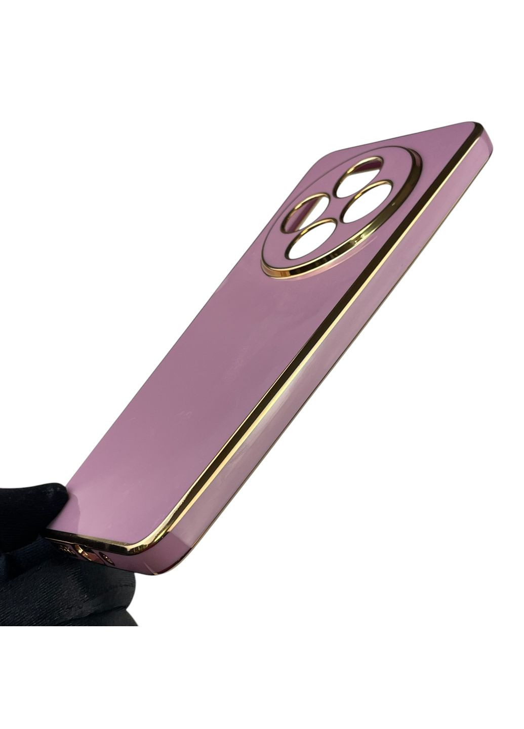 Чохол для Redmi 14C жіночий із золотою окантовкою із захистом камери на сяомі редмі 14с чорничний Xiaomi (366019404)