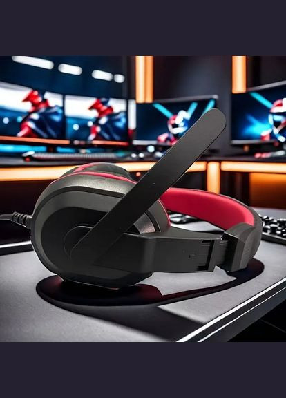 Игровые наушники с микрофоном и LED RGB подсветкой MA10PR Black No Brand (322317408)