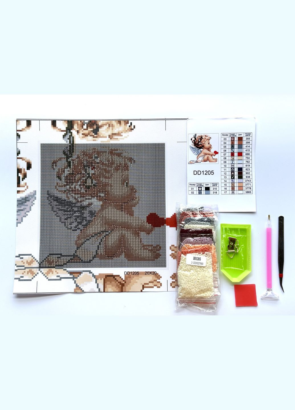 Набор алмазной мозаики 20х20 Ангелочек DD1205 ColorArt (299772310)