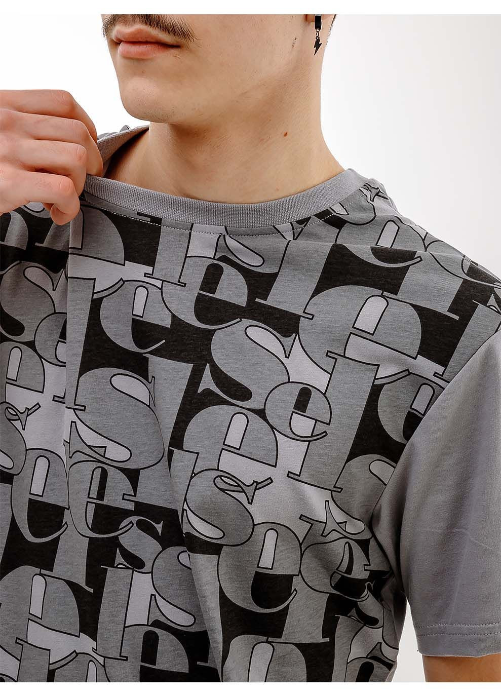 Серая мужская футболка gilliano t-shirt серый Ellesse