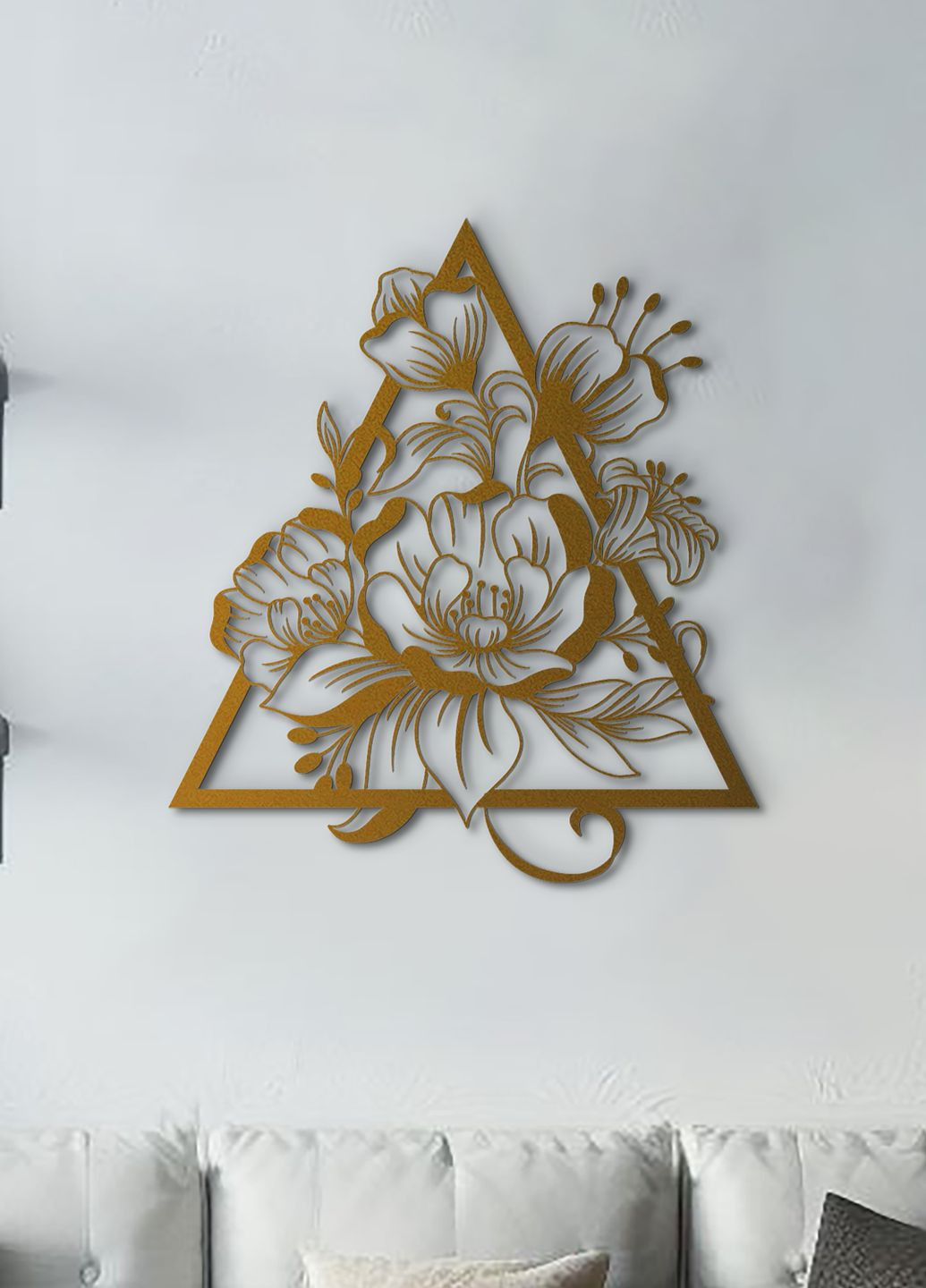 Декоративне панно з дерева, настінний декор для дому "Квітковий цвіт", картина лофт 40х45 см Woodyard (292113322)