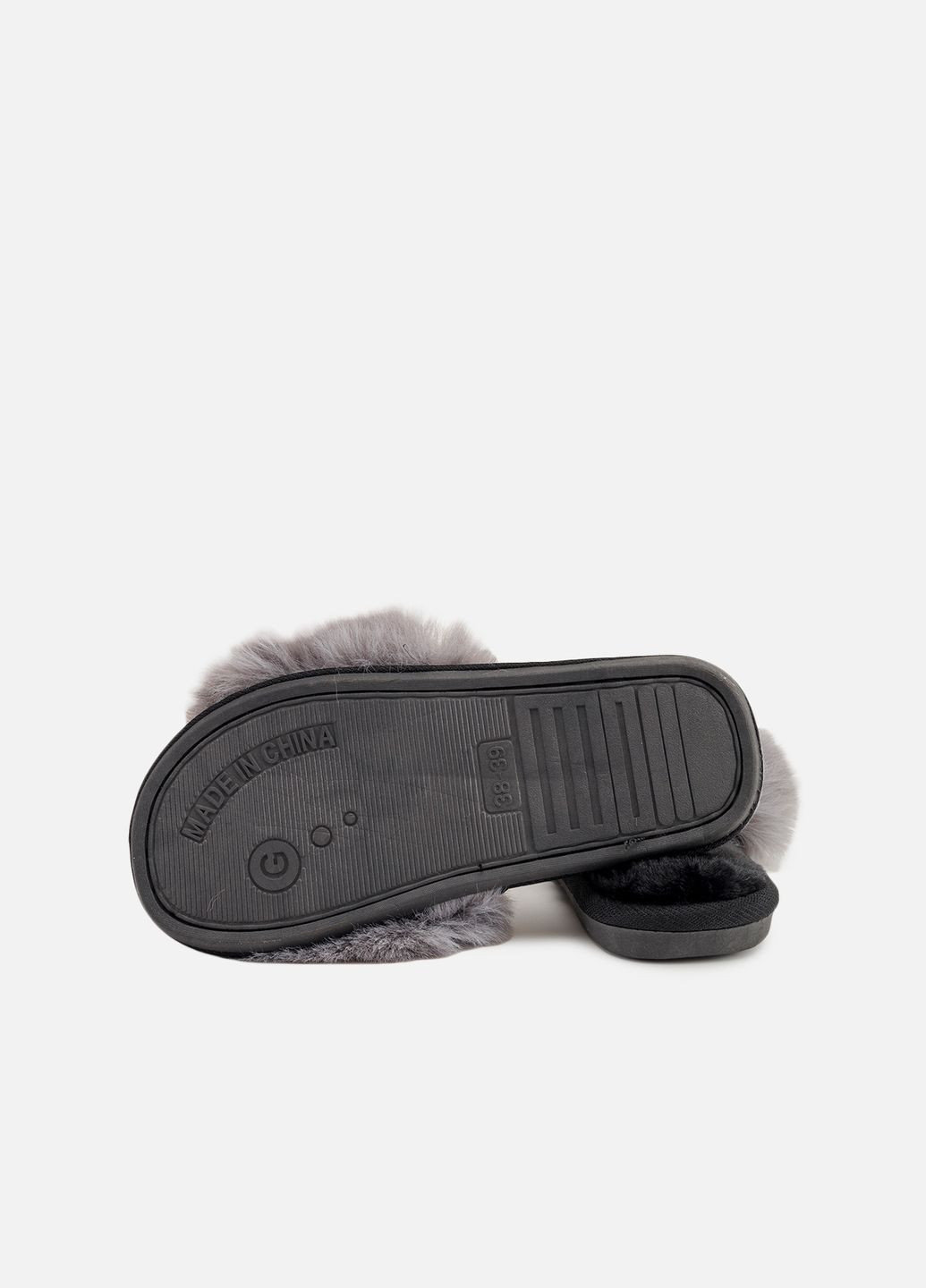 Серые женские домашние тапочки цвет серый цб-00265731 No Brand