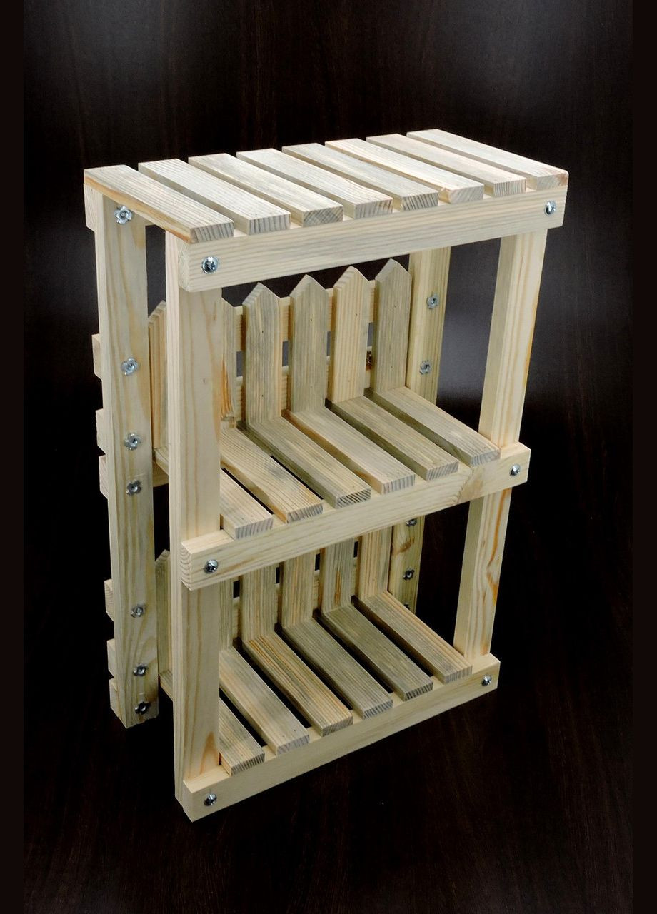 Подставка для цветов из дерева Берчулес 20х40 бланже (ЦВП-20408501) No Brand (328226166)