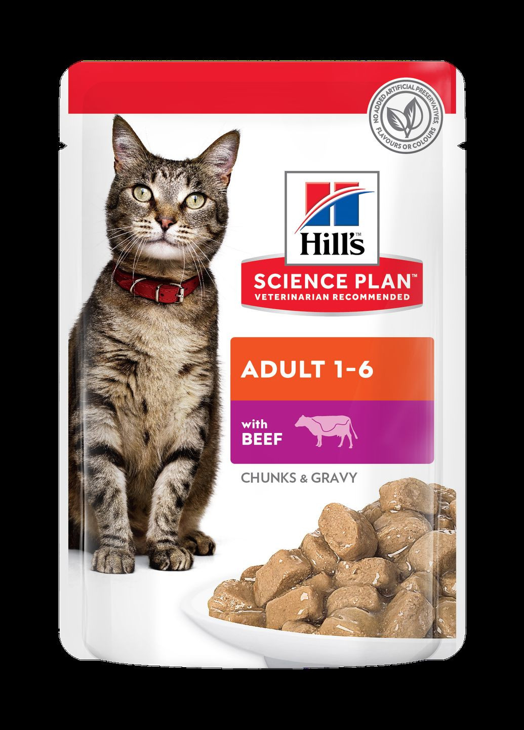 SCIENCE PLAN Adult Влажный корм для взрослых кошек с говядиной пауч 85 г х 12 шт Hill's (315632172)