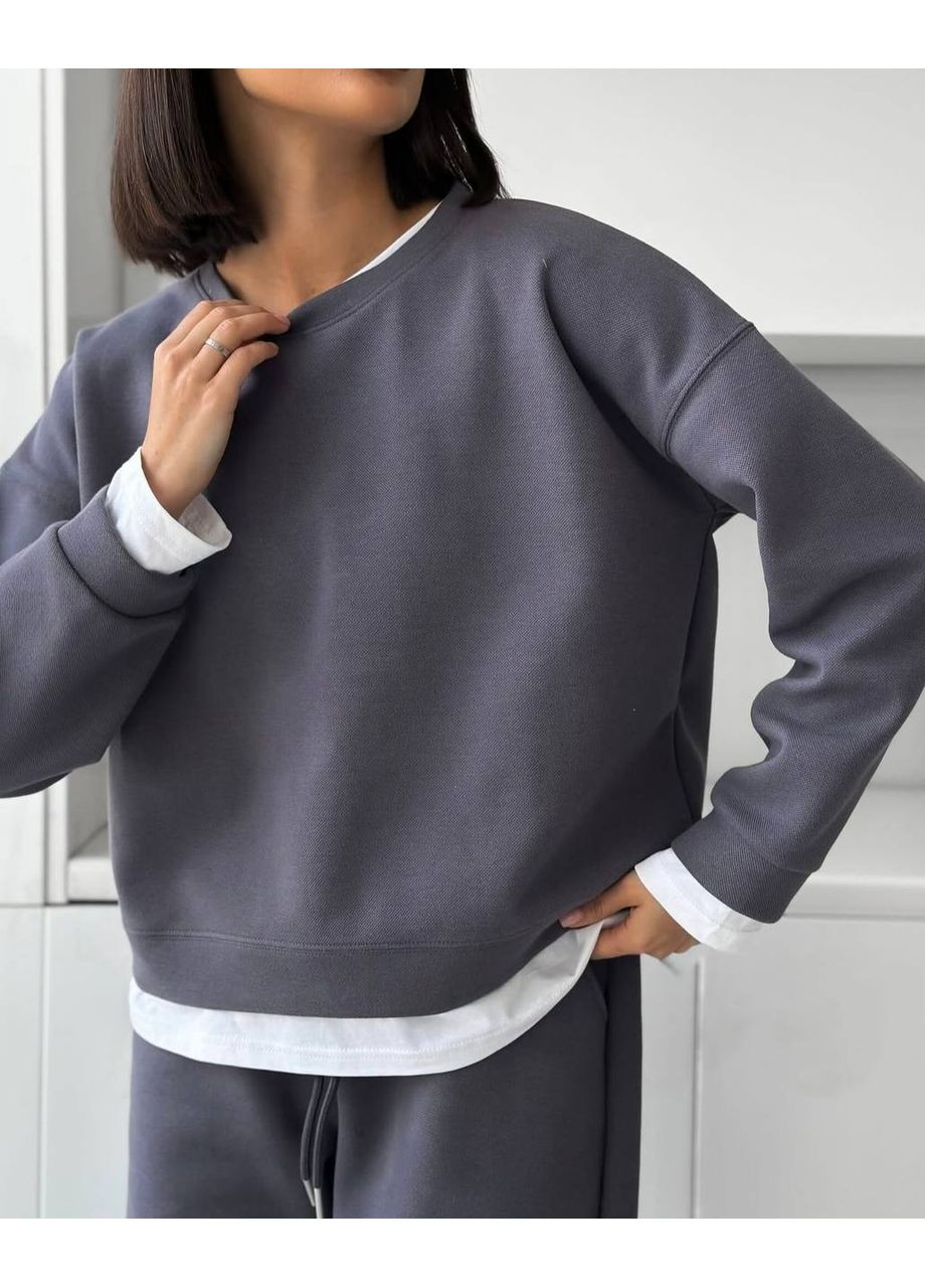 ✨ Женский костюм oversize на флисе DK/DL Мода без кордонів (355076639)