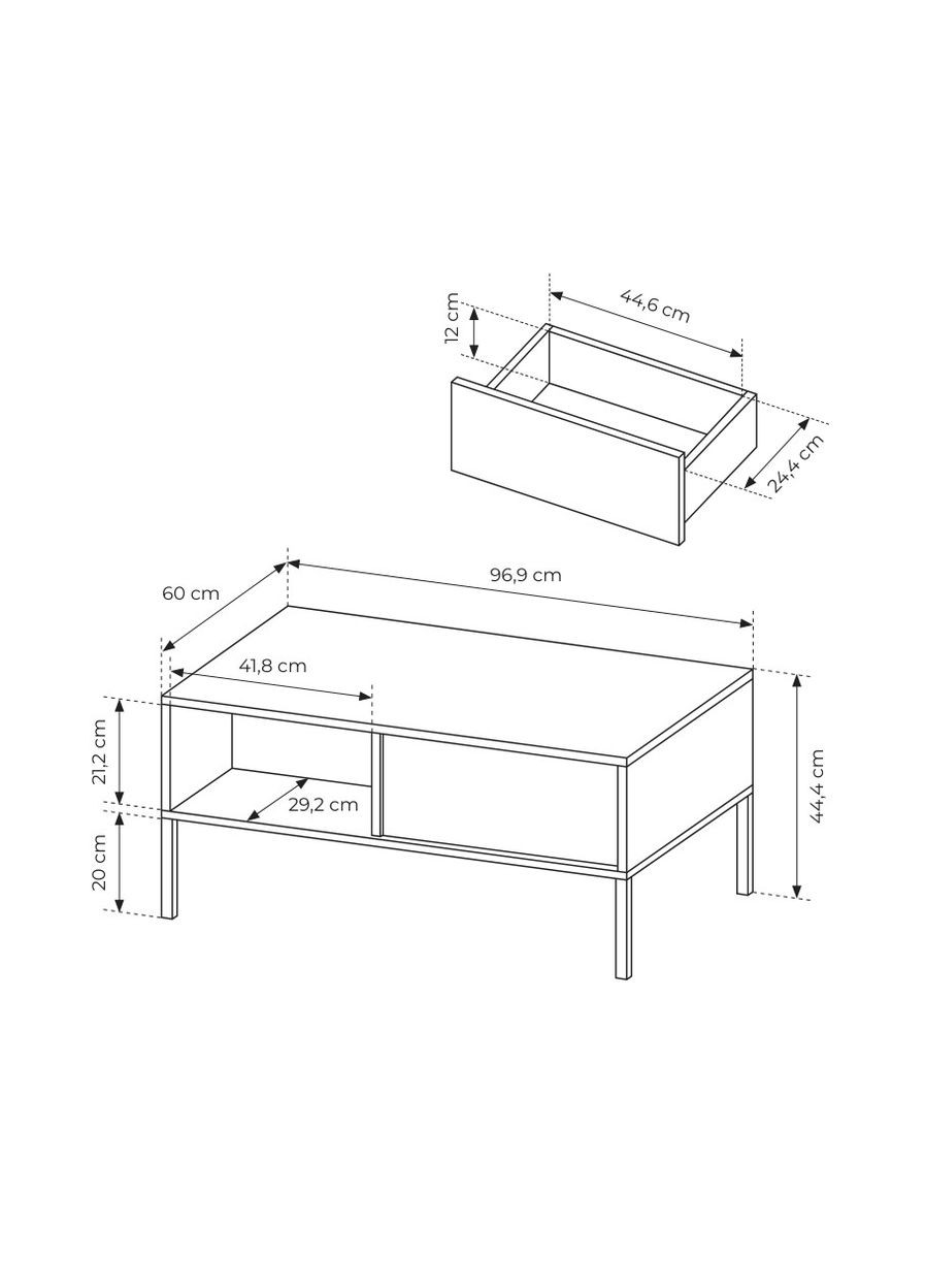 Стіл журнальний Даст / Dast 97 Беж (PFH-091001) Perfect Home (368662989)