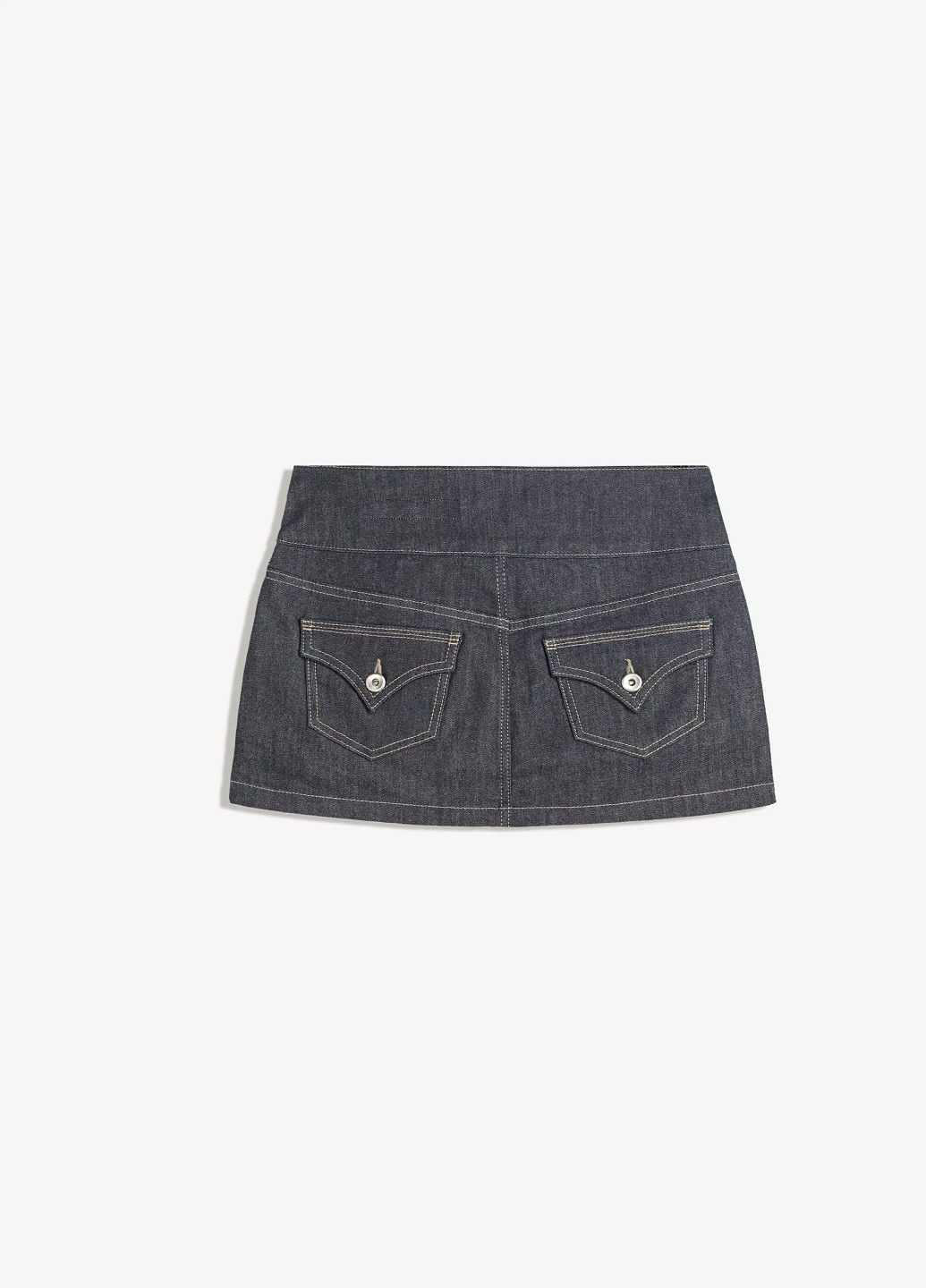 Темно-синяя повседневная однотонная юбка Bershka