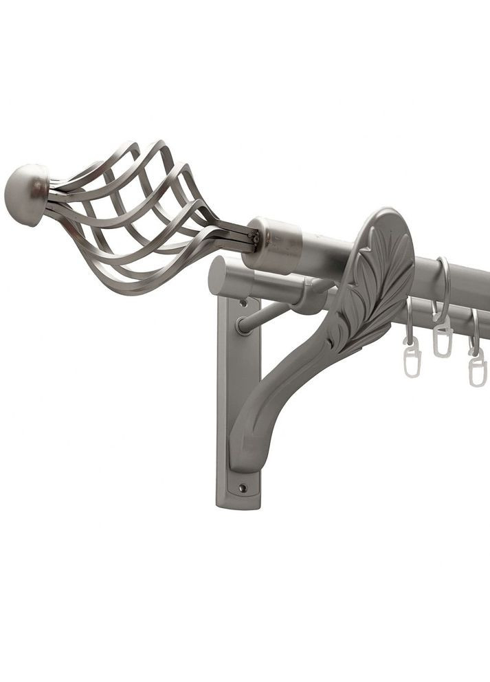 Карниз Арезо металевий дворядний ретро гладка труба Сатин 25\19 мм 160 см (00-00011255) ORVIT (300286717)