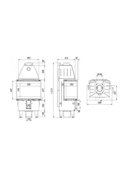 Камінна топка Home INTRA XSM C G Defro (370385717)