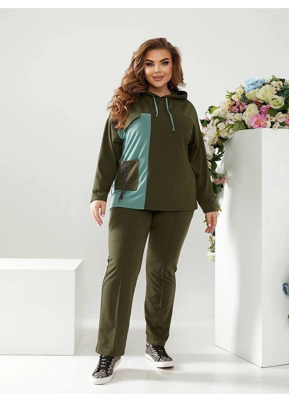 Женский спортивный костюм большого размера с тесьмой и капюшоном | Замеры в описании Vione (367076161)