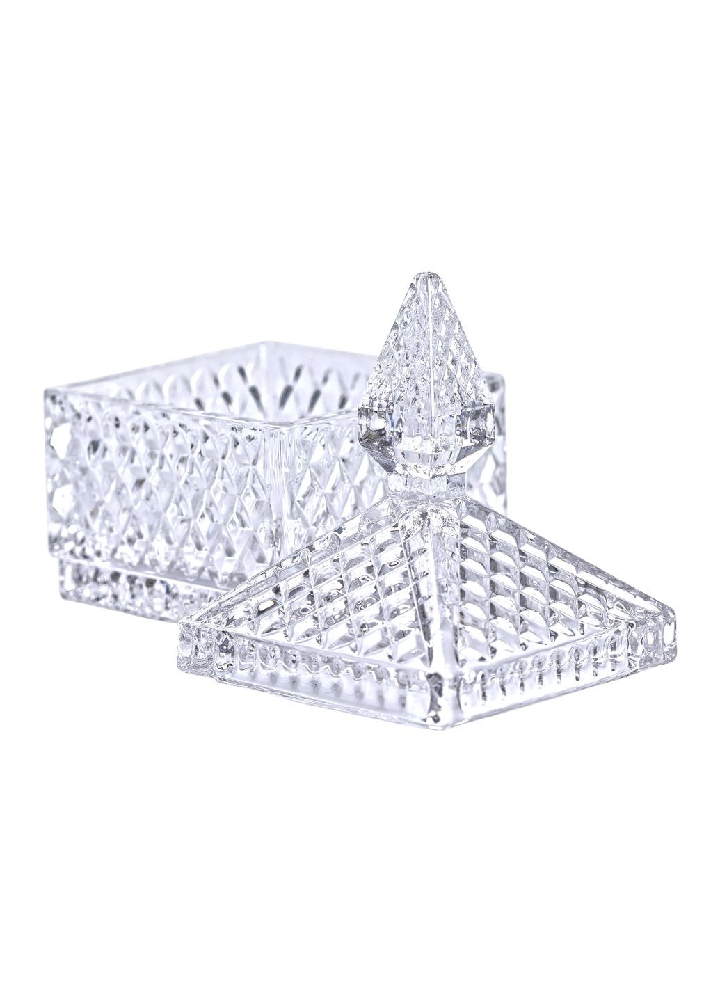 Сахарница Yiwu с крышкой из хрустального стекла в восточном стиле прозрачная HP-YH-41 No Brand (360977654)