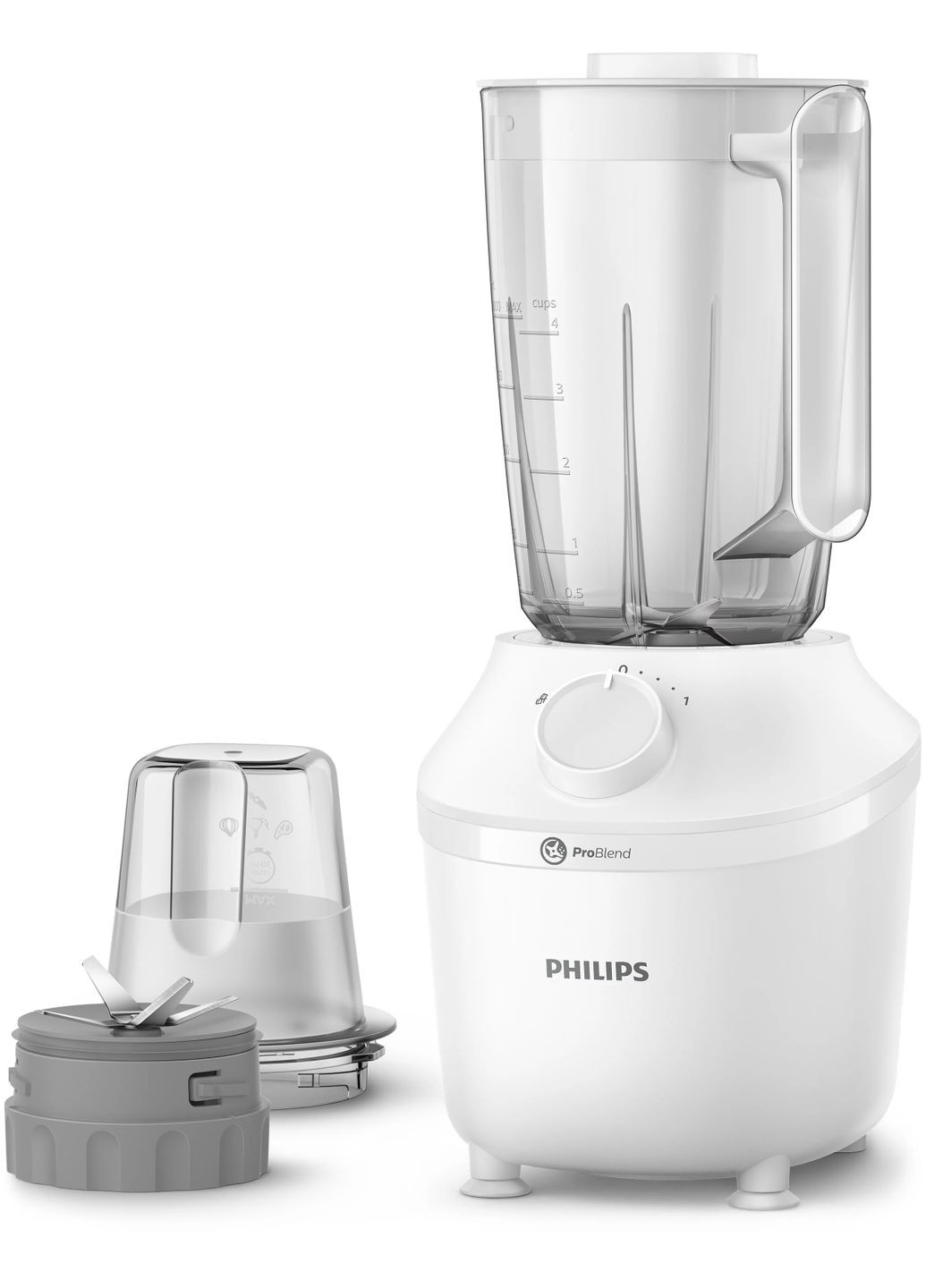 Блендер стаціонарний 3000 series 450Вт, чаша-1900мл, чопер, імпульсний режим, Philips (341316357)