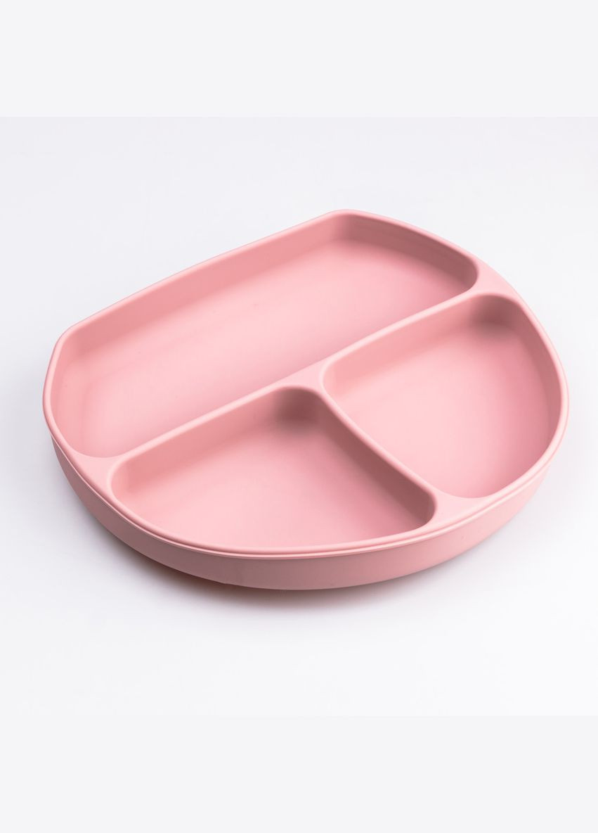 Набір силіконового посуду для дітей Ведмедик 7 предметів, рожевий TS Kitchen (322594461)