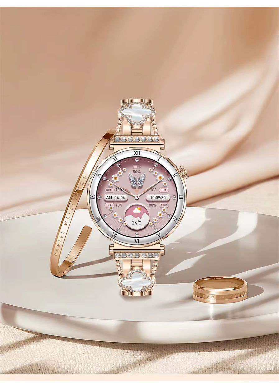 Жіночий смарт-годинник Blossom Luxe Smart з вишуканим дизайном та моніторингом здоров'я No Brand (370784514)