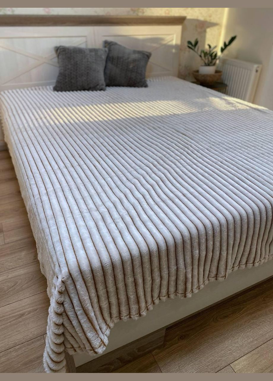 Покрывало на кровать шарпей плюшевое Евро 200x230 см No Brand (308754828)