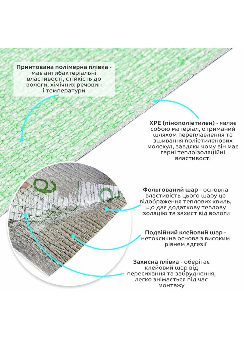 Самоклеящиеся обои 2800х500х2,5мм Светло-салатовые 2800*500*2,5мм love-shopping Sticker Wall (354658540)