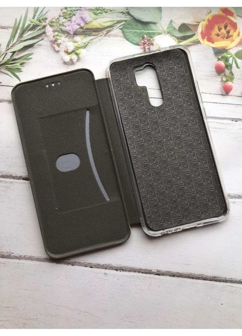 Чохол-книжка золотий з малюнком на Xiaomi Redmi 9 Подорожі. Штампи (принт 316) Creative (360705833)