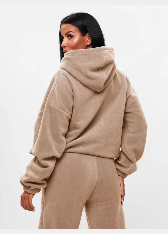 Бежевый демисезонный костюм 2-йка на флисе, очень тёплый качественный костюм с капюшоном,подойдет даже для очень холодных дней No Brand 1179-1 (308067166)