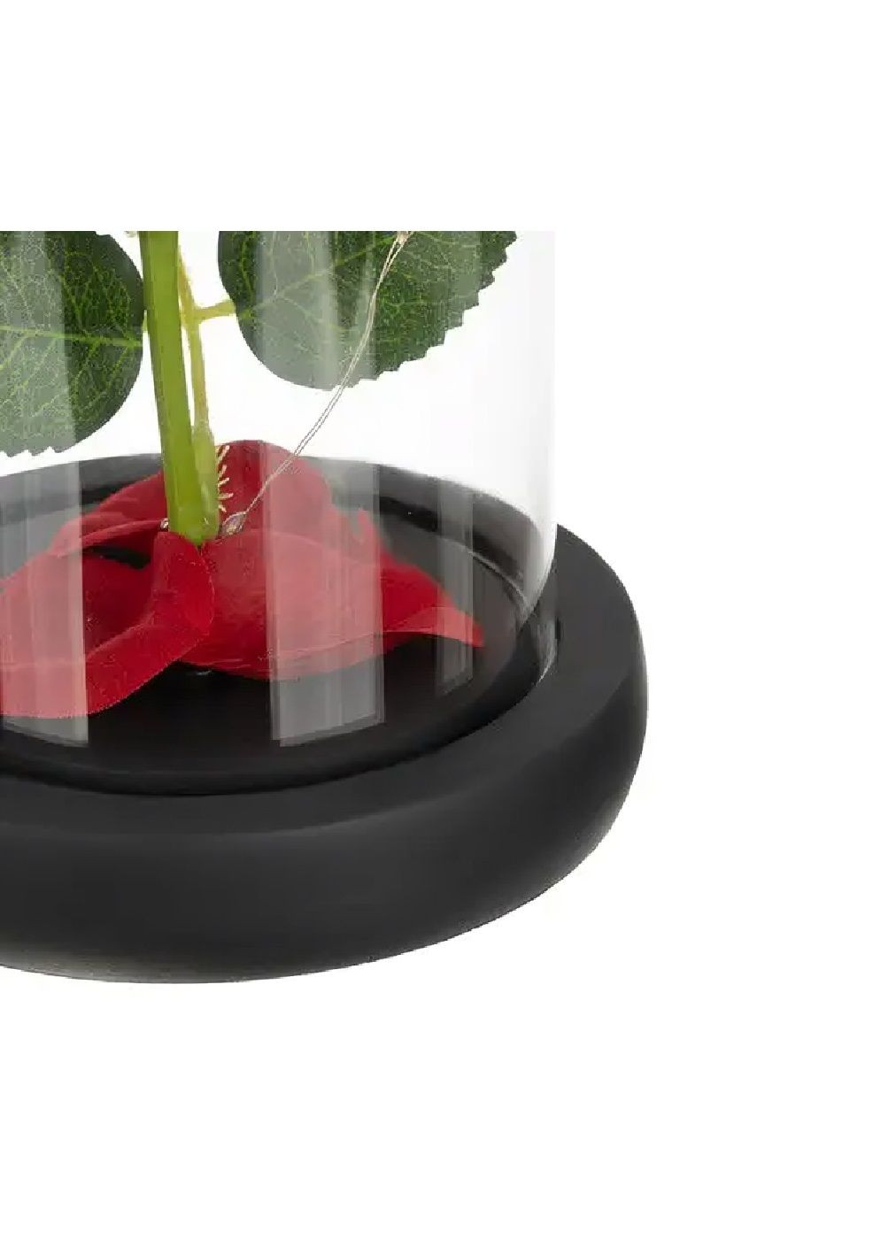 Ночник светильник роза в колбе с теплой белой светодиодной LED подсветкой работой от батареек 21 см (480249-Prob) Unbranded (332256938)