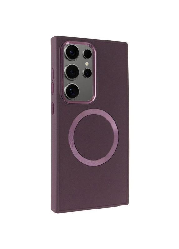 Чехол TPU Bonbon Metal Style с MagSafe для Samsung Galaxy S24 Ultra Сливовый Epik (372845863)