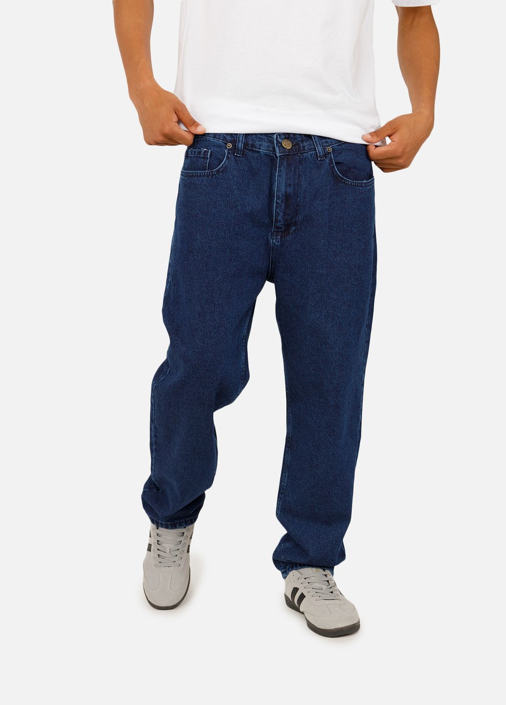 Темно-синие демисезонные мужские джинсы regular цвет темно-синий цб-00256360 BIG GASTINO